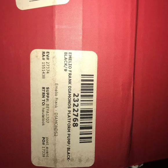 Emelio Frank Diamonds Platform Pump Black SZ 9 - Picture 5 of 5